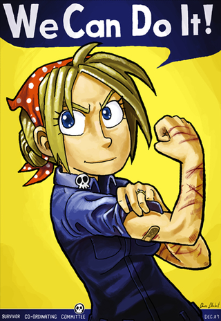 Illustration for article titled Scifi and fantasy ladies pose as Rosie the Riveter for Labor Day